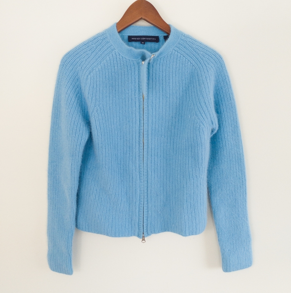 Vintage French Connection Angora Blend Cardigan Size Medium